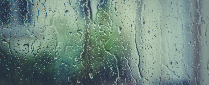 Water condensing on window